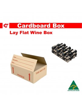 VISY Cardboard Box - Mailing Cardboard Box, Moving Box, Tea Chest Box, Port-A-Robe Box. Wine Box Lay Flat.
