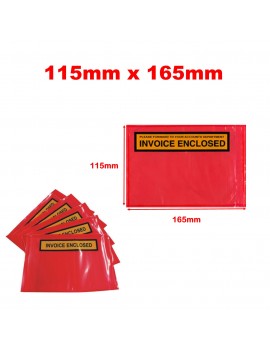LindCo A6 size RED invoice document pouch bag - premium industrial courier shipping packaging material @LindCo Packaging