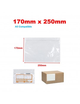 LindCo A5 size Clear invoice document pouch bag - premium industrial courier shipping packaging material @LindCo Packaging